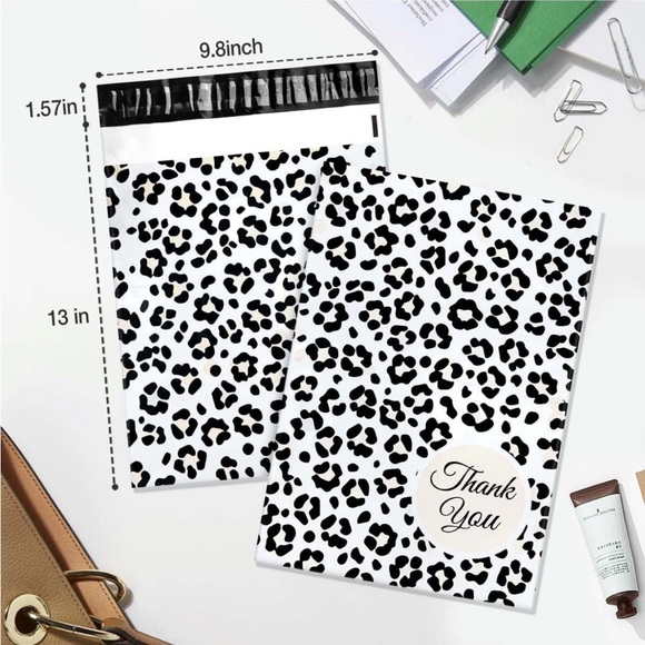 3/$20📦 10 Leopard Polymailers - 10 x 13” + 10 FREE stickers - Picture 2 of 3